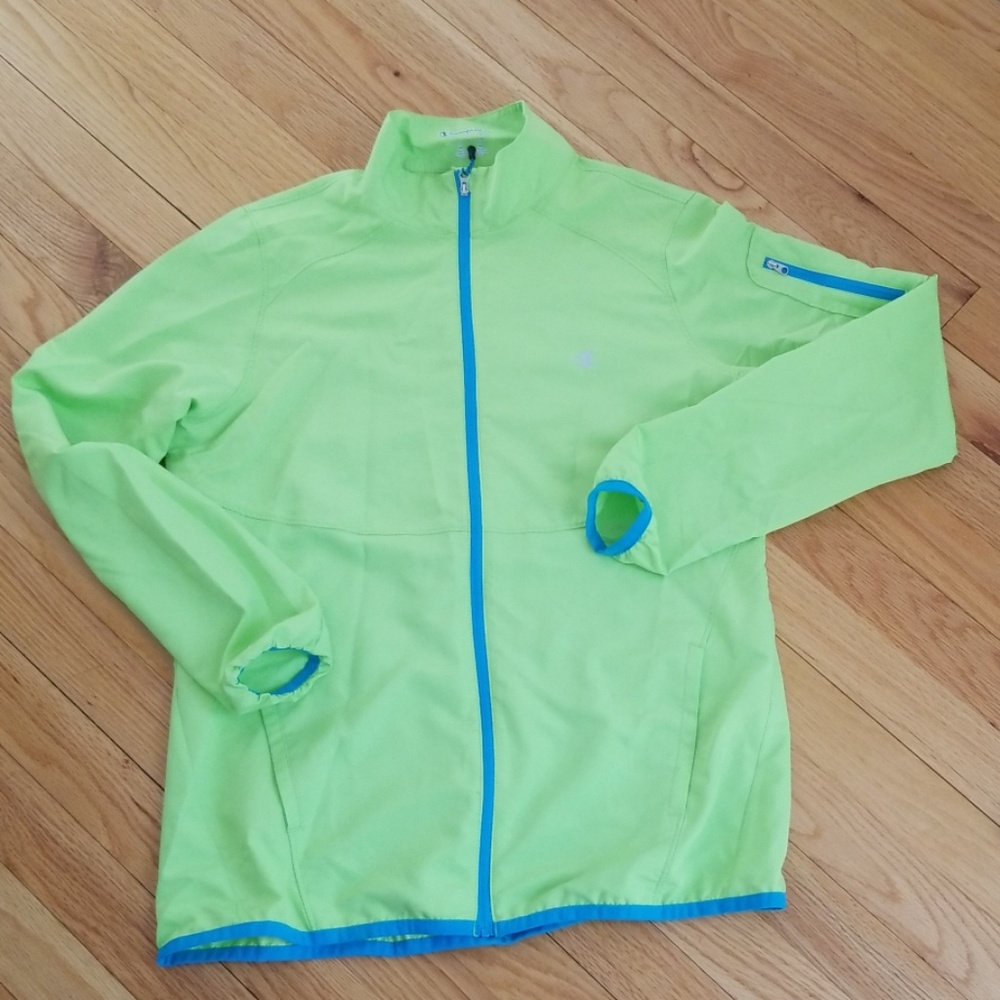 CHAMPION LADIES POLY LIME GREEN JACKET SZ S